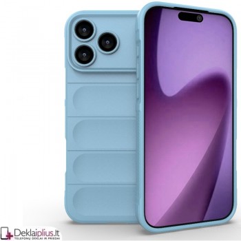 Magic Shield guminis dėklas su kameros apsauga - šviesiai mėlynas (Apple Iphone 17 Pro/Iphone 18 Pro) Magic Shield guminis dėklas su kameros apsauga - šviesiai mėlynas (Apple Iphone 17 Pro/Iphone 18 Pro)